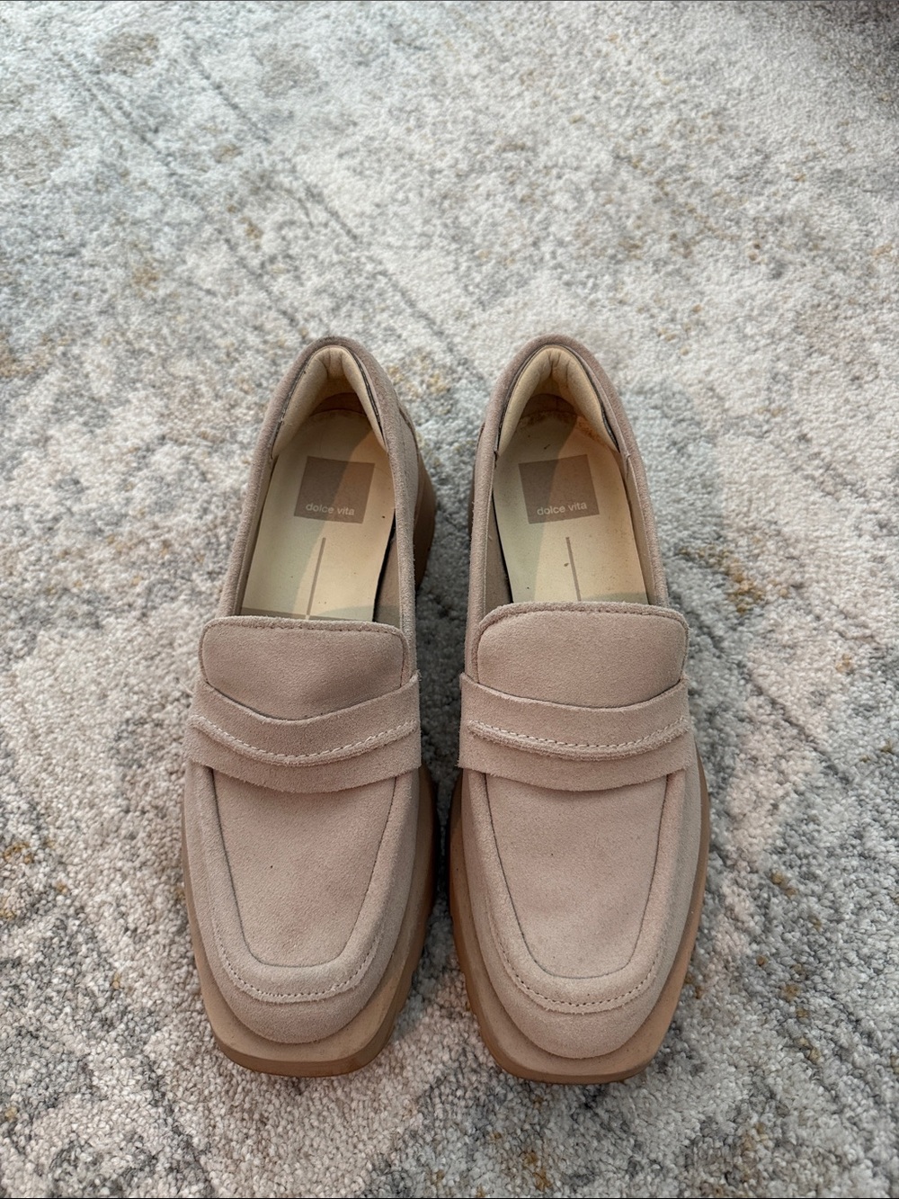 Dolce Vita Women’s Beige Suede Penny Loafers
